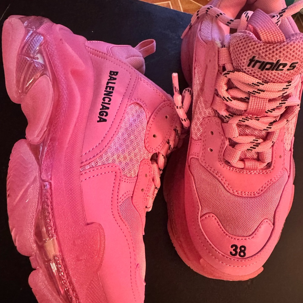 Balenciaga Pink Chunky Sneakers - Picture 2 of 7
